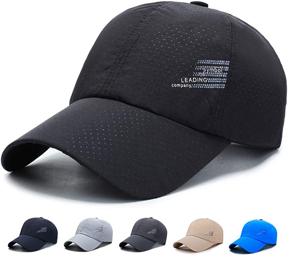 ブラック 男女兼用 キャップ メンズ メッシュ 通気性 UVカット 帽子 - 帽子